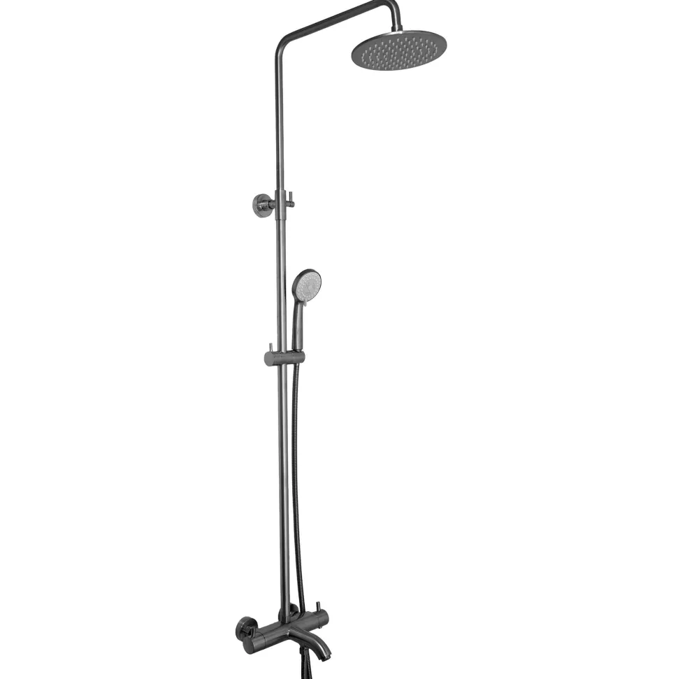 VOS Exposed 3 Outlet Rigid Riser Thermostatic Shower Set