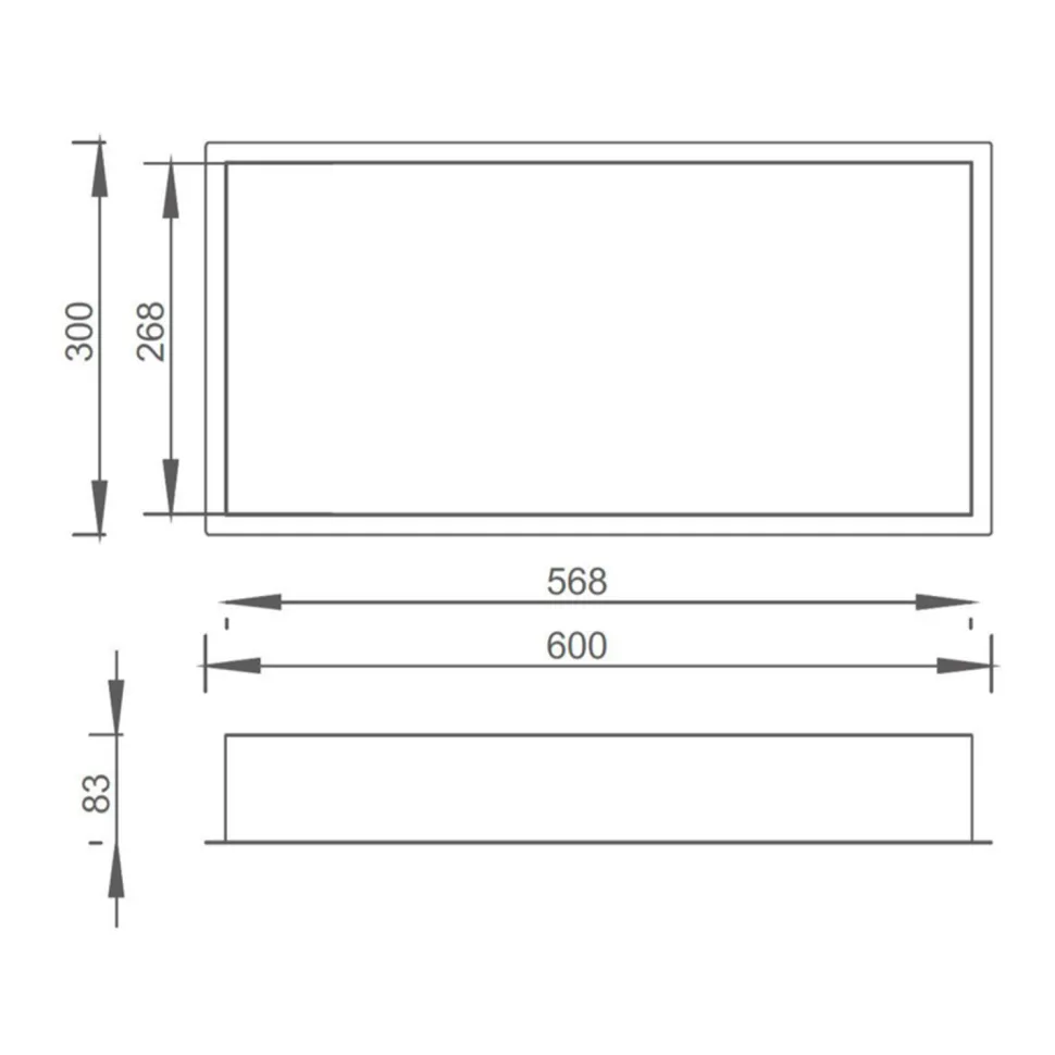 VOS Inset Shower Niche 600 x 300mm