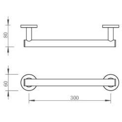 VOS 300mm Grab Bar