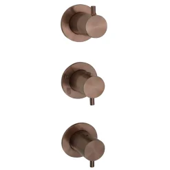 VOS Modular 2 Outlet Concealed Thermostatic Shower Valve - 3 Handles