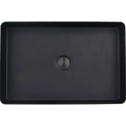 VOS Rectangular Stainless Steel Countertop Basin - Matt Black