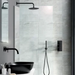 VOS Round Shower Head - Matt Black