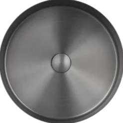 VOS Round Stainless Steel Countertop Basin - Brushed Black