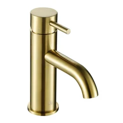 VOS Single Lever Basin Mixer Tap - Brushed Brass