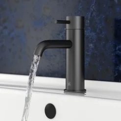 VOS Single Lever Basin Mixer with Designer Handle - Matt Black