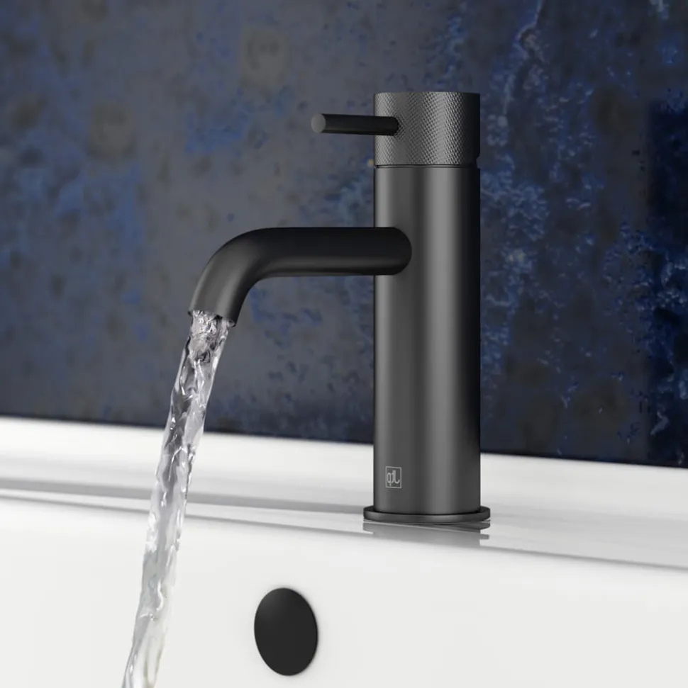 VOS Single Lever Basin Mixer with Designer Handle - Matt Black