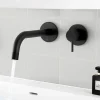 VOS Single Lever Wall Mounted Basin Mixer - Matt Black