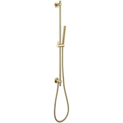 VOS Slide Rail Shower Kit with Shower Handset & Hose - Brushed Brass