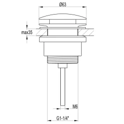 VOS Universal Basin Click Clack Waste