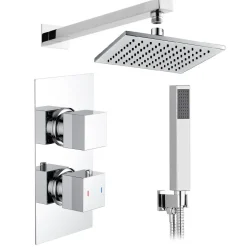 Zachary Concealed Shower Valve, Fixed Head & Shower Handset Kit