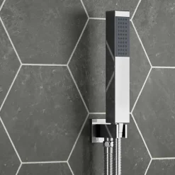 Zane Concealed Shower Valve, Fixed Shower Head, Handset & Overflow Bath Filler
